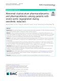 Abnormal cisatracurium pharmacodynamics and pharmacokinetics among patients with severe aortic regurgitation during anesthetic induction
