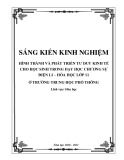 Sáng kiến kinh nghiệm THPT: Hình thành và phát triển tư duy kinh tế cho học sinh trong dạy học chương sự điện li lớp 11 ở trường trung học phổ thông