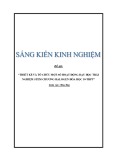 Sáng kiến kinh nghiệm THPT: Thiết kế và tổ chức một số hoạt động dạy học trải nghiệm STEM chương halogen hóa học 10-THPT