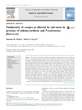 Productivity of cowpea as affected by salt stress in presence of endomycorrhizae and pseudomonas fluorescens