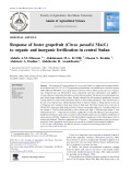 Response of foster grapefruit (Citrus paradisi Macf.) to organic and inorganic fertilization in central Sudan