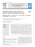 Interactions between Sonchus oleraceus L. and some weeds in agroecosystems in Egypt