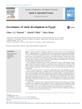 Governance of rural development in Egypt