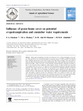 Influence of green-house cover on potential evapotranspiration and cucumber water requirements