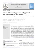 Effect of different milling processes on Egyptian wheat flour properties and pan bread quality