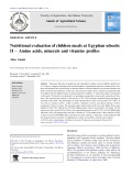 Nutritional evaluation of children meals at Egyptian schools: II – Amino acids, minerals and vitamins profiles
