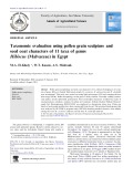 Taxonomic evaluation using pollen grain sculpture and seed coat characters of 11 taxa of genus Hibiscus (Malvaceae) in Egypt