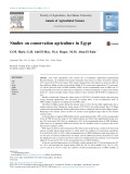 Studies on conservation agriculture in Egypt