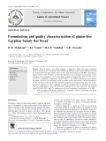 Formulations and quality characterization of gluten-free Egyptian balady flat bread