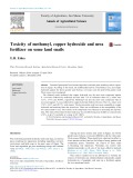 Toxicity of methomyl, copper hydroxide and urea fertilizer on some land snails