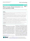 Effects of acute ethanol intoxication in an ovine peritonitis model