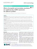 Effects of propofol and etomidate anesthesia on cardiovascular miRNA expression: The different profiles?