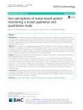 User perceptions of avatar-based patient monitoring: A mixed qualitative and quantitative study