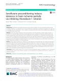 Sevoflurane preconditioning induces tolerance to brain ischemia partially via inhibiting thioredoxin-1 nitration