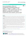 Immunomodulatory effects of intraoperative dexmedetomidine on T helper 1, T helper 2, T helper 17 and regulatory T cells cytokine levels and their balance: A prospective, randomised, double-blind, dose-response clinical stud