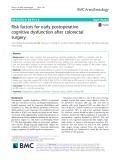 Risk factors for early postoperative cognitive dysfunction after colorectal surgery