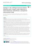 Changes in the sublingual microcirculation following aortic surgery under balanced or total intravenous anaesthesia: A prospective observational study