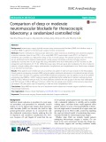 Comparison of deep or moderate neuromuscular blockade for thoracoscopic lobectomy: A randomized controlled trial