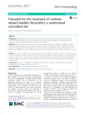 Tramadol for the treatment of catheterrelated bladder discomfort: A randomized controlled trial