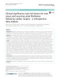 Clinical significance and risk factors for new onset and recurring atrial fibrillation following cardiac surgery - a retrospective data analysis