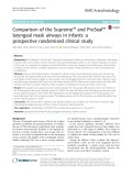 Comparison of the Supreme™ and ProSeal™ laryngeal mask airways in infants: A prospective randomised clinical study