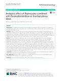 Analgesic effect of Ropivacaine combined with Dexmedetomidine on brachial plexus block