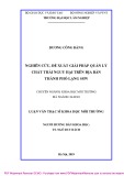 Luận văn Thạc sĩ Khoa học môi trường: Nghiên cứu, đề xuất giải pháp quản lý chất thải nguy hại trên địa bàn thành phố Lạng Sơn