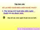 Giáo án điện tử môn Tiếng Việt lớp 3 - Tuần 23: Tập làm văn Kể lại một buổi biểu diễn nghệ thuật
