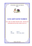 Sáng kiến kinh nghiệm THPT: Dạy - học Hai đứa trẻ theo định hướng phát triển năng lực cho học sinh