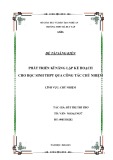 Sáng kiến kinh nghiệm THPT: Phát triển kĩ năng lập kế hoạch cho học sinh THPT qua công tác chủ nhiệm