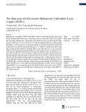 Tạo dòng gene mã hóa enzyme Sphingosine 1-phosphate Lyase ở người (SGPL1)