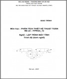 Giáo trình Phân tích thiết kế thuật toán (Nghề Lập trình máy tính): Phần 1 - Tổng cục dạy nghề