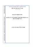 Luận văn Thạc sĩ Luật học: Quyền của người đồng tính theo pháp luật Việt Nam hiện nay