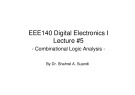 Lecture EEE130 Digital electronics I - Chapter 5: Combinational logic analysis