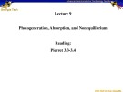 Lecture Electronic materials - Chapter 9: Photogeneration, absorption, and nonequilibrium