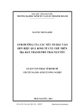 Luận văn Thạc sĩ Kinh tế: Ảnh hưởng của các yếu tố đầu vào đến hiệu quả kinh tế cây chè trên địa bàn thành phố Thái Nguyên