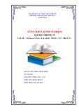 Sáng kiến kinh nghiệm THPT: Dạy học theo dự án với chủ đề: Sử dụng và bảo vệ tự nhiên