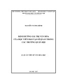 Luận án Tiến sĩ Văn hóa học: Định hướng giá trị văn hóa của học viên đào tạo sĩ quan trong các trường quân đội