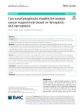 Two novel prognostic models for ovarian cancer respectively based on ferroptosis and necroptosis