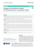 Polygenic risk prediction models for colorectal cancer: A systematic review