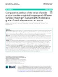 Comparative analysis of the value of amide proton transfer-weighted imaging and difusion kurtosis imaging in evaluating the histological grade of cervical squamous carcinoma