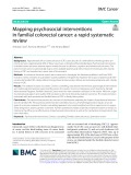 Mapping psychosocial interventions in familial colorectal cancer: A rapid systematic review