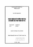 Luận văn Thạc sĩ Luật học: Trách nhiệm bồi thường thiệt hại do người của pháp nhân gây ra