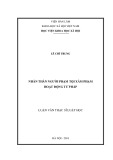 Luận văn Thạc sĩ Luật học: Nhân thân người phạm tội xâm phạm hoạt động tư pháp