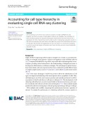 Accounting for cell type hierarchy in evaluating single cell RNA-seq clustering