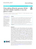 Prime editing efficiently generates W542L and S621I double mutations in two ALS genes in maize