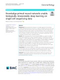 Knowledge-primed neural networks enable biologically interpretable deep learning on single-cell sequencing data