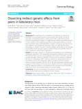 Dissecting indirect genetic effects from peers in laboratory mice