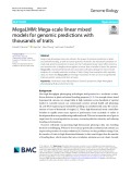 MegaLMM: Mega-scale linear mixed models for genomic predictions with thousands of traits
