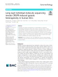 Long-read individual-molecule sequencing reveals CRISPR-induced genetic heterogeneity in human ESCs